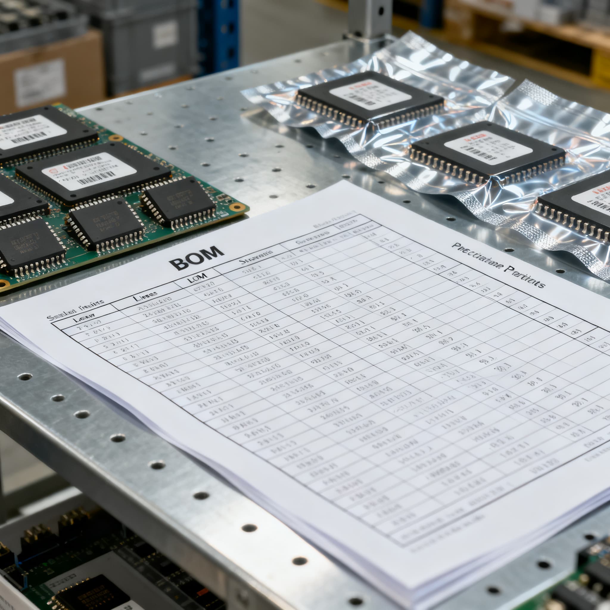 BOM line-item fields that slow down electronic component quotes