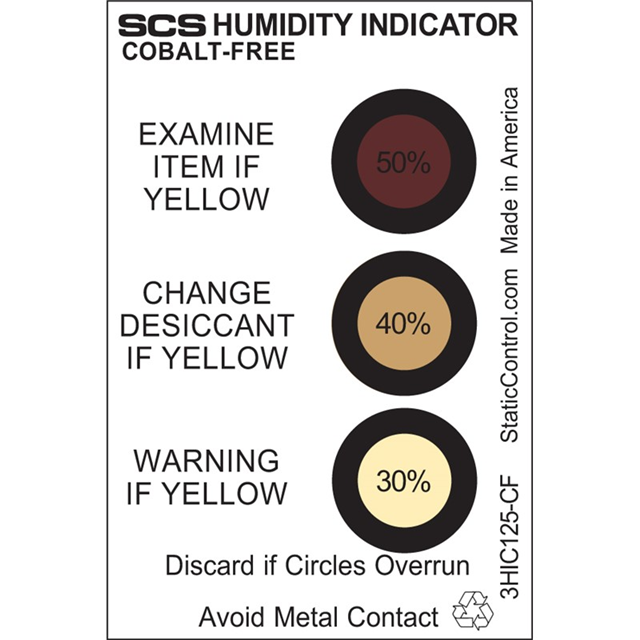 HUMIDITY INDICATOR CARD, COBALT-
