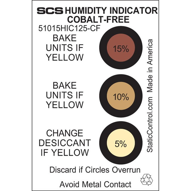 HUMIDITY INDICATOR CARD, COBALT-