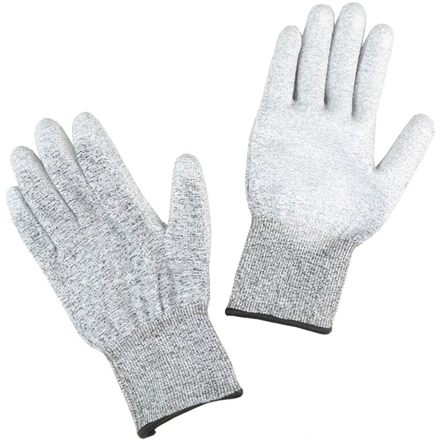 GLOVES POLYETHYLENE GRY/WHTSM