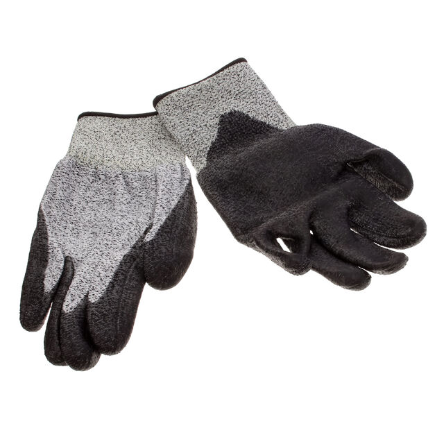 GLOVES POLYETHYLENE BLK/GRY XLG