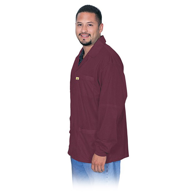 SMOCK JACKET - BURGUNDY XSMALL