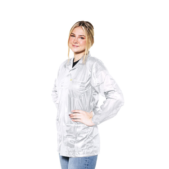 SMOCK JACKET POLY WHT 4XLG