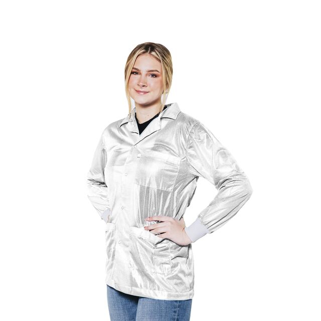 SMOCK JACKET POLY WHT 3XLG
