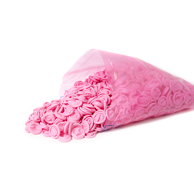 FINGER COTS LATEX PINK MED