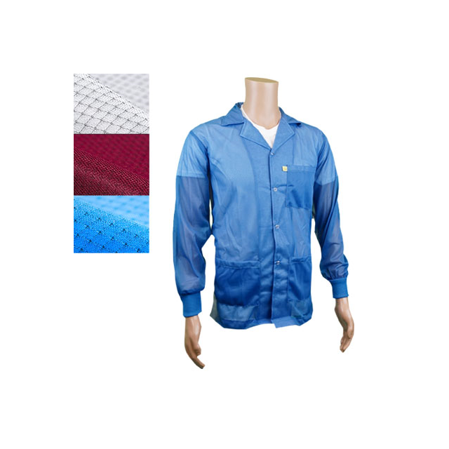SMOCK JACKET POLY BURGUNDY MED