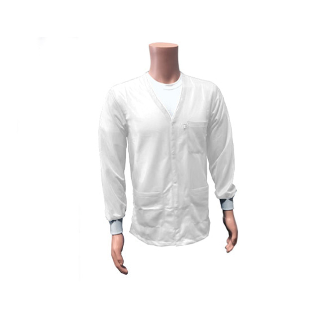 SMOCK JACKET POLY WHT SMALL