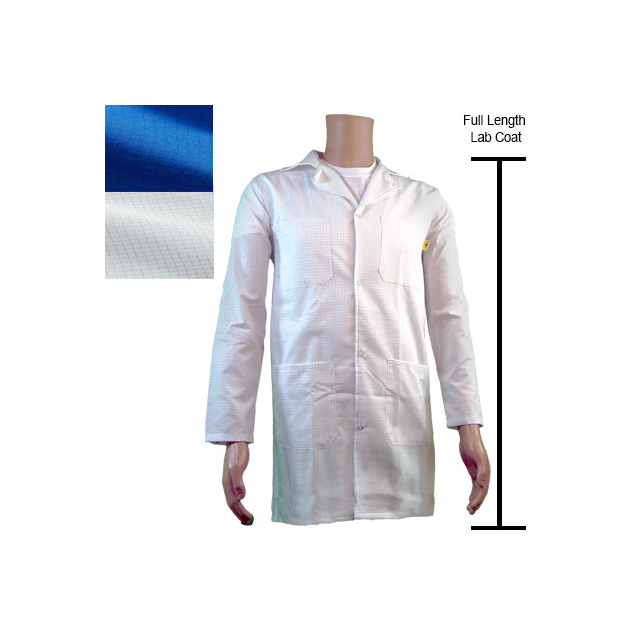 LAPEL COLLAR COT/POLY WHT SMALL