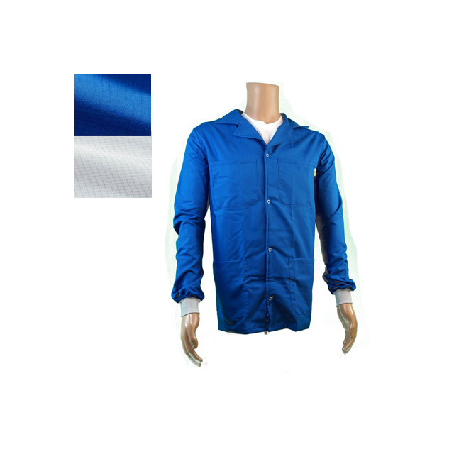 SMOCK COT/POLY LGT BLE MED