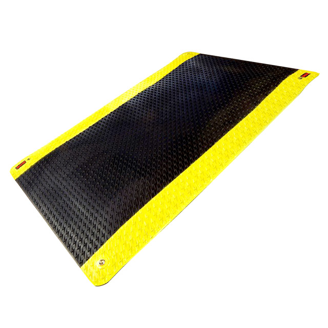 FLOOR RUBBER BLACK YELLOW 5'