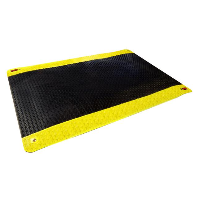 FLOOR RUBBER BLACK YELLOW 3'