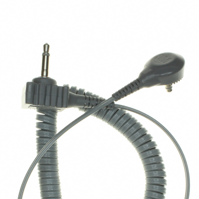 CORD COILED DUAL COND GND R/A 5'