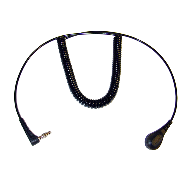 12' RT ANGLE CORD, BLACK, 4MM