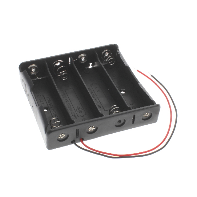 BATT HOLDER 18650 4 CELL LEADS