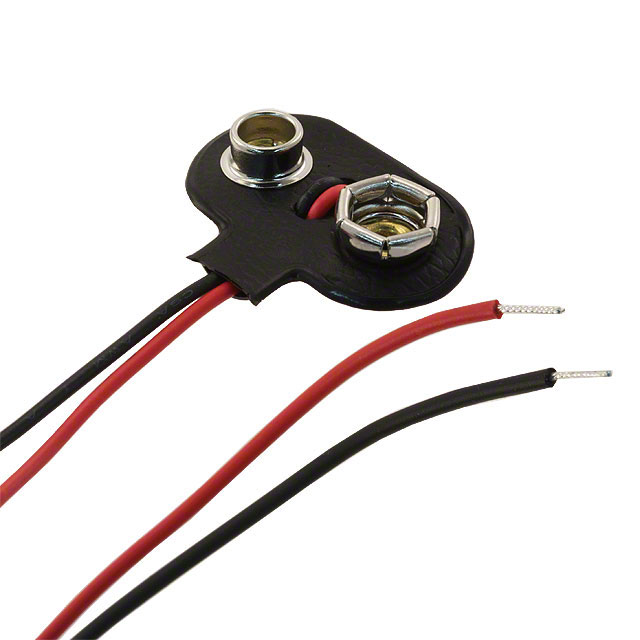 BATT CONNECTOR SNAP 9V 8" LEADS