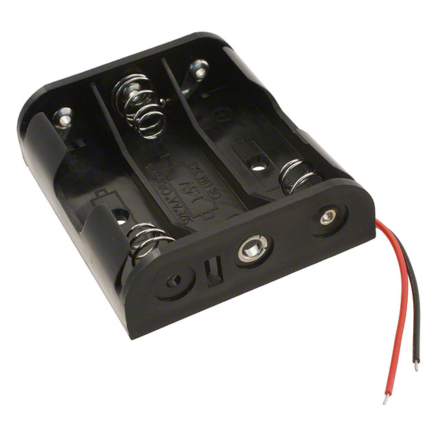BATT HOLDER AA 3 CELL 6" LEADS