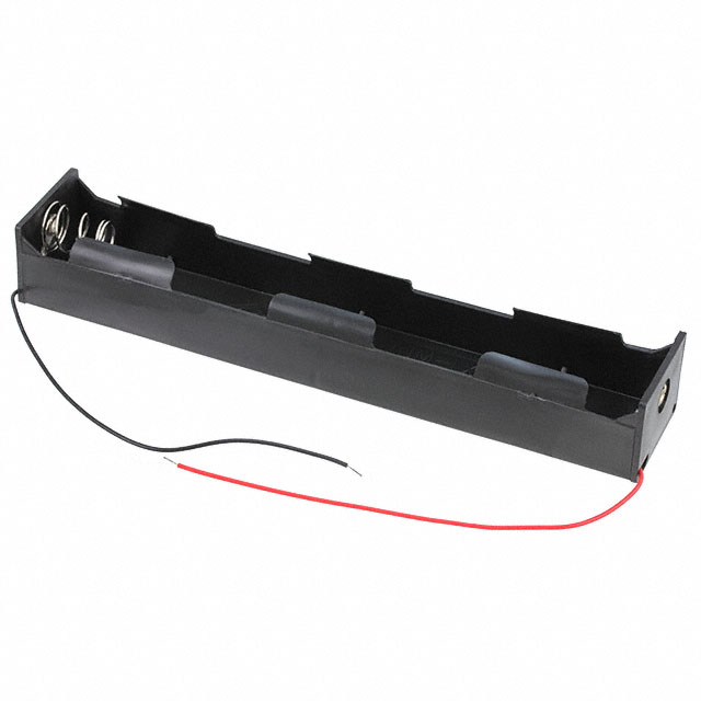 BATTERY HOLDER D 3 CELL 6" LEADS