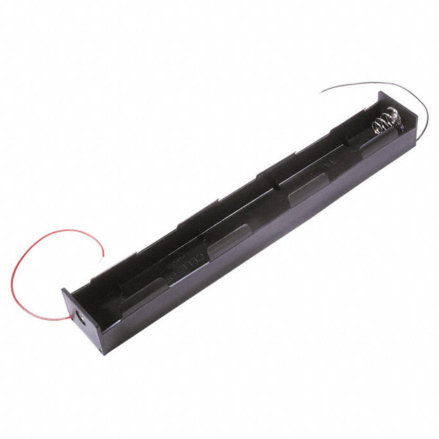 BATTERY HOLDER D 4 CELL 6" LEADS
