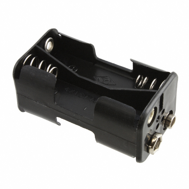 BATTERY HOLDER AA 4 CELL SNAP