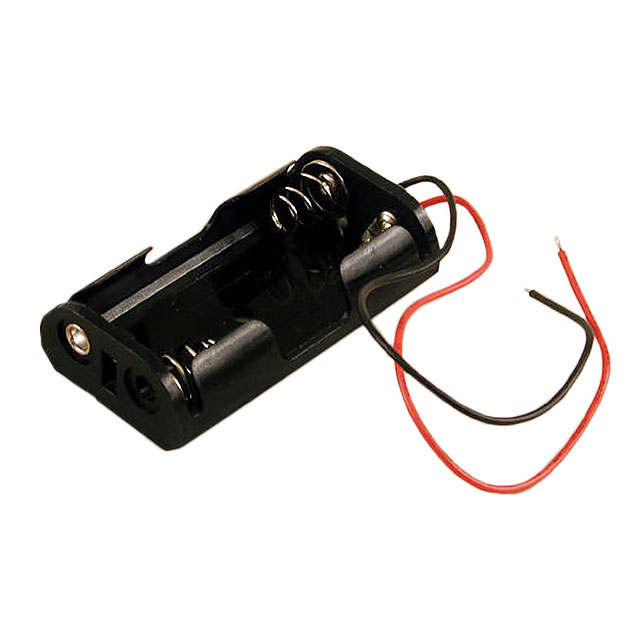 BATTERY HOLDER AA 2 CELL LEADS