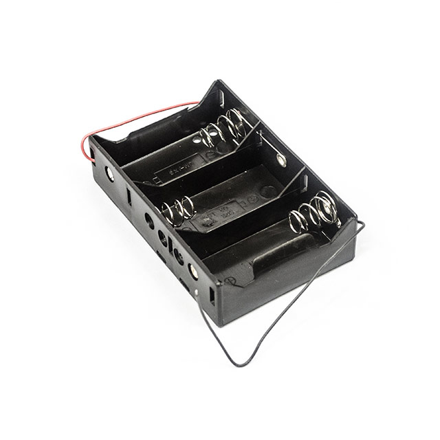 BATTERY HOLDER D 3 CELL 6" LEADS