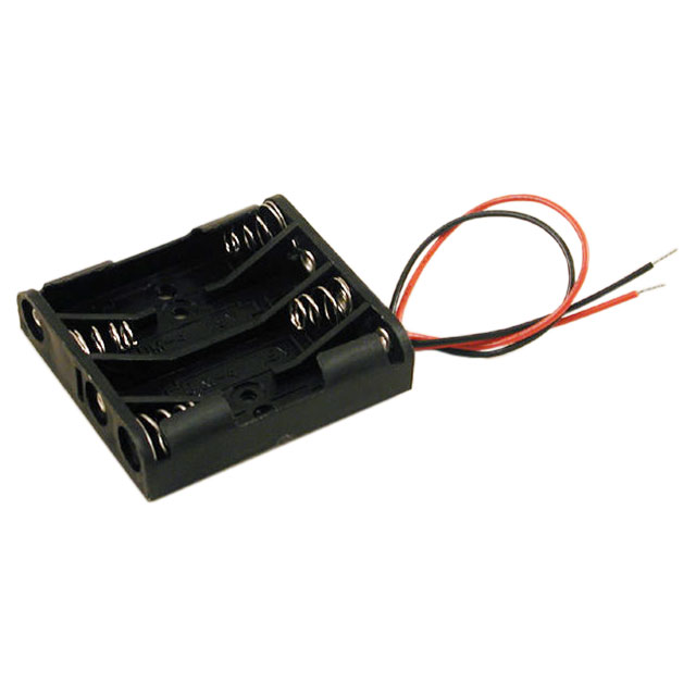 BATT HOLDER AAA 4 CELL 6" LEADS