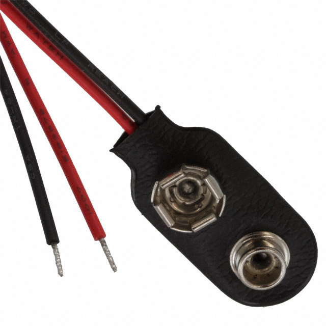 BATT CONNECTOR SNAP 9V 3" LEADS