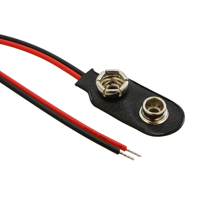 BATT CONNECTOR SNAP 9V 3" LEADS