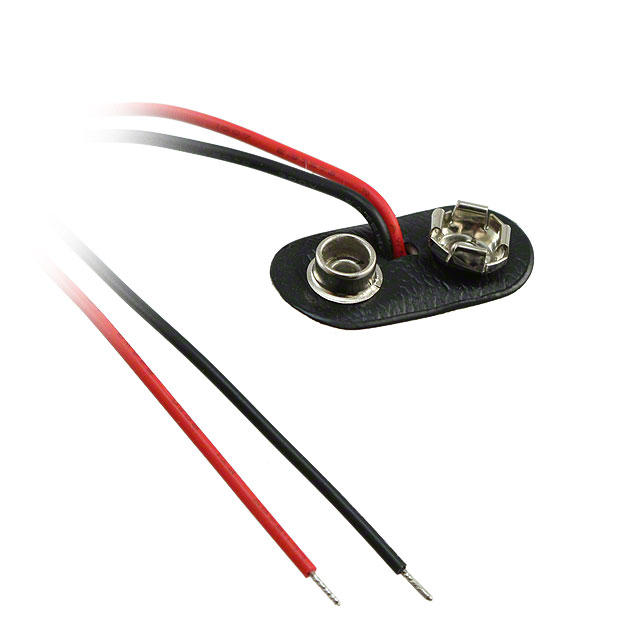 BATT CONNECTOR SNAP 9V 4" LEADS