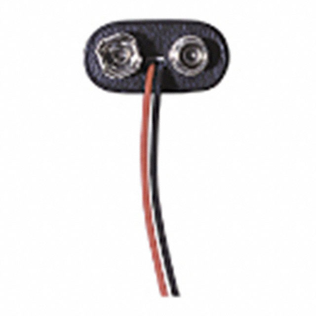 BATT CONNECTOR SNAP 9V 6" LEADS