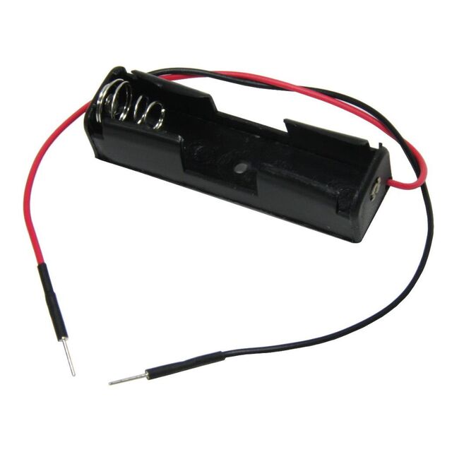 BATTERY HOLDER AA WIRE LEADS