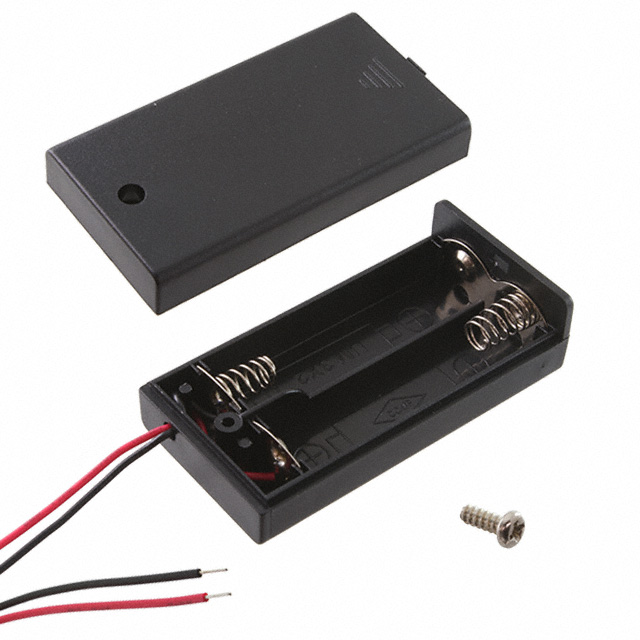BATT HOLDER AA 2 CELL 6" LEADS