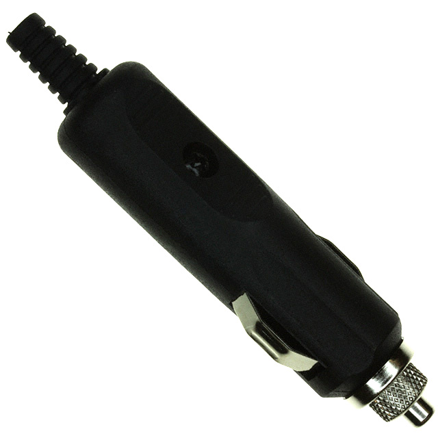 AUTO PWR PLUG 12V 15A W/LED BLK