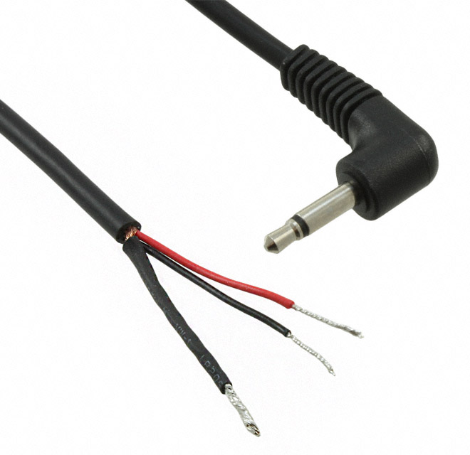 CABLE ASSY R/A 3.5MM MONO 6'