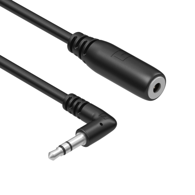 CBL 3.5MM R/A M TO 3.5MM F SHLD