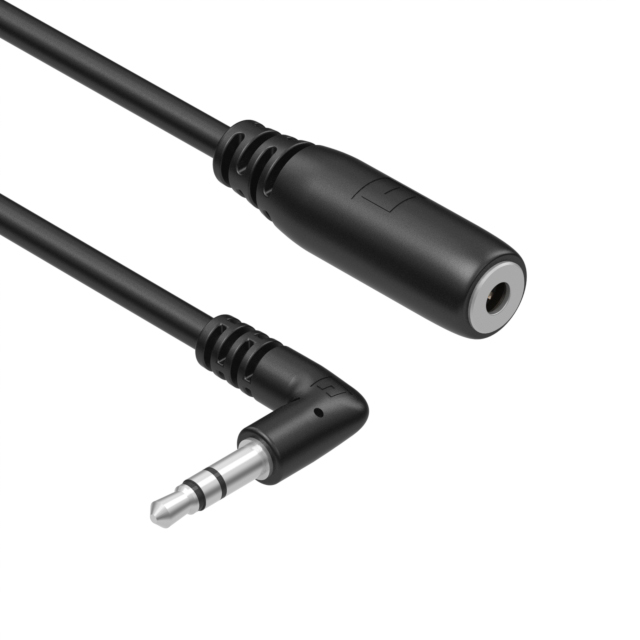 CBL 3.5MM R/A M TO 3.5MM F SHLD