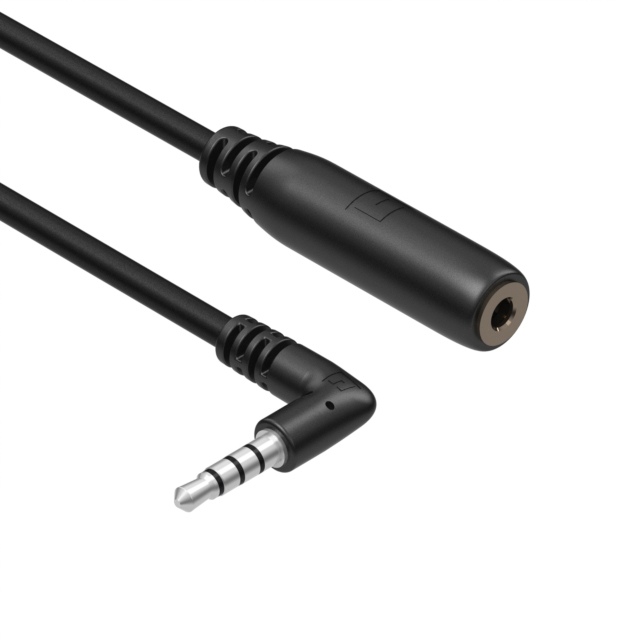 CBL 3.5MM R/A M TO 3.5MM F SHLD