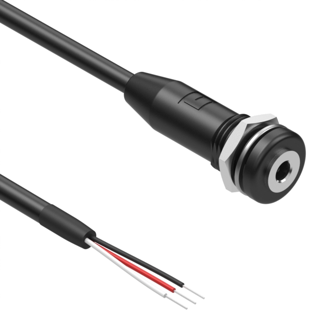 JACK PNL MNT W/LEAD 3.5MM STEREO