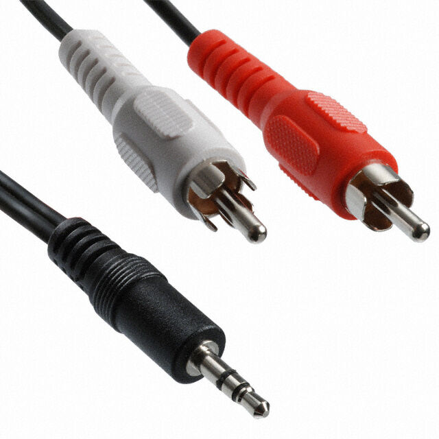 CBL 3.5MM STEREO-2PHN PLG 2M