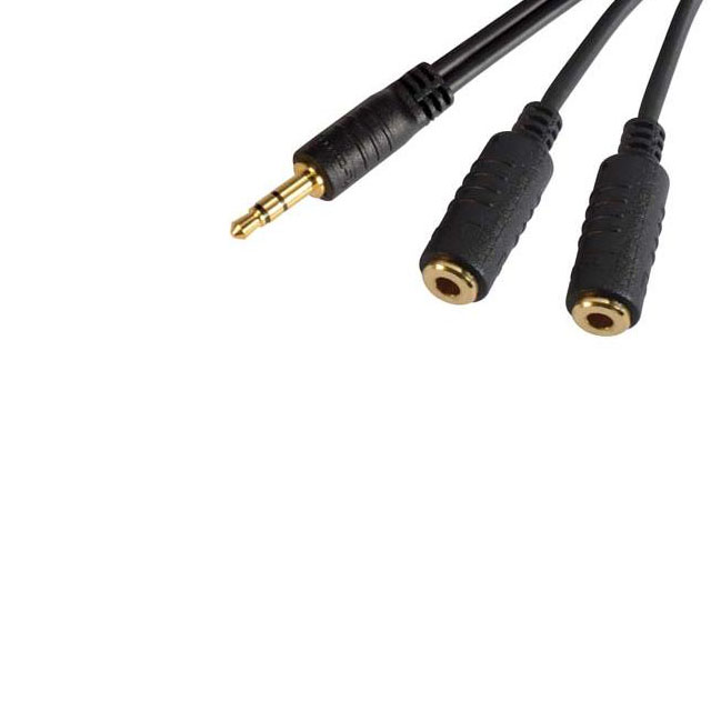 CBL 3.5MM Y 1-M/2-F 1'
