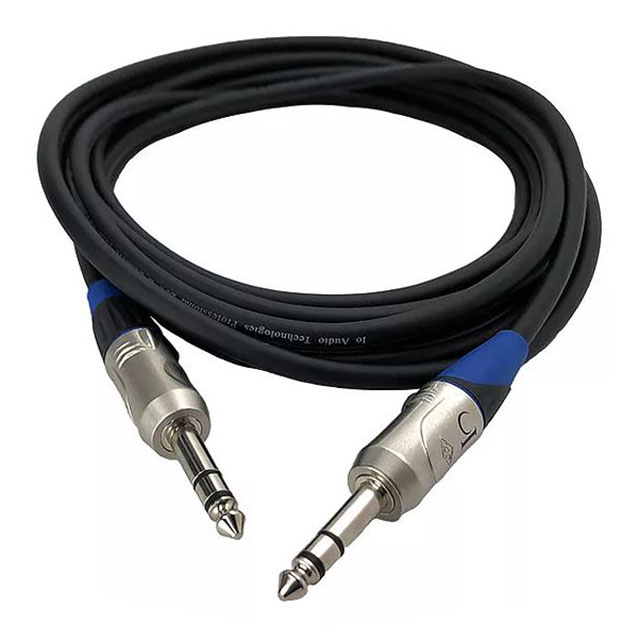 CABLE SHARK BLUE CONN STEREO 15'