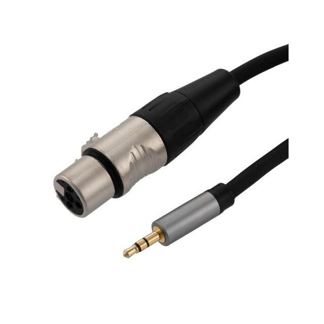 XLR F TO 3.5MM CA, F TO M, BLK,