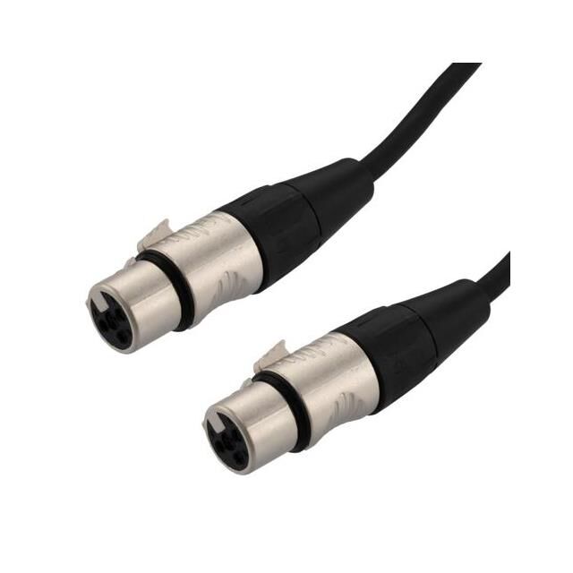 XLR CA, 3 PIN, F TO F, BLK, 10 F