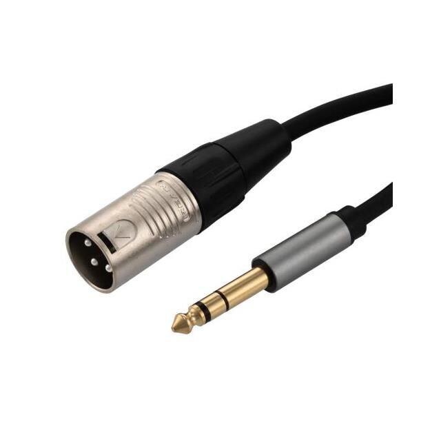 XLR M TO 1/4 INCH CA, M TO M, BL