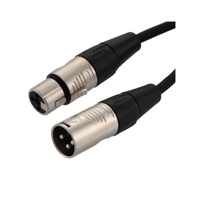 XLR CA, 3 PIN, M TO F, BLK, 25 F