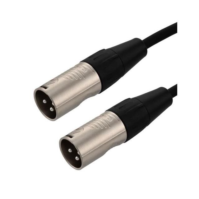 XLR CA, 3 PIN, M TO M, BLK, 25 F