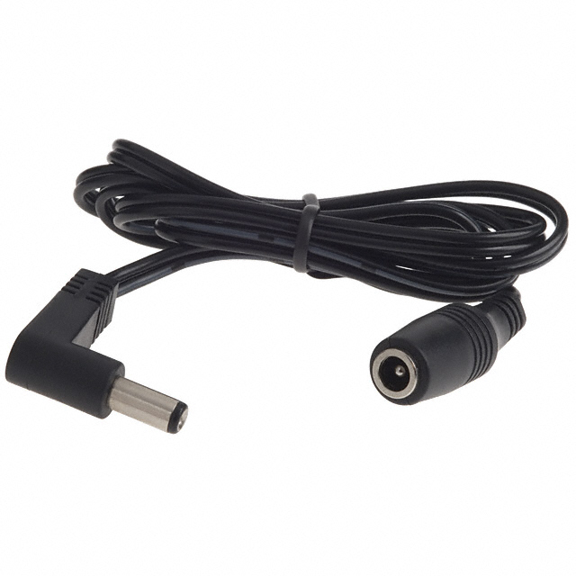 CBL ASSY 2.1MM JACK-PLG FLAT 3'