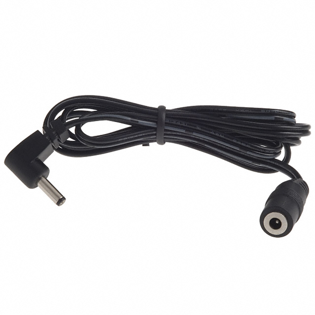 CBL ASSY 1.35MM JACK-PLG FLAT 3'