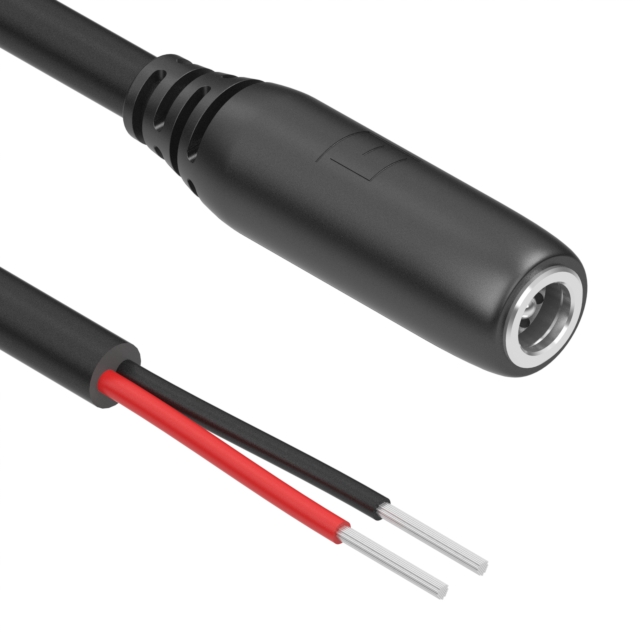 CBL ASSY 2.1MM JACK-CBL RND 3'
