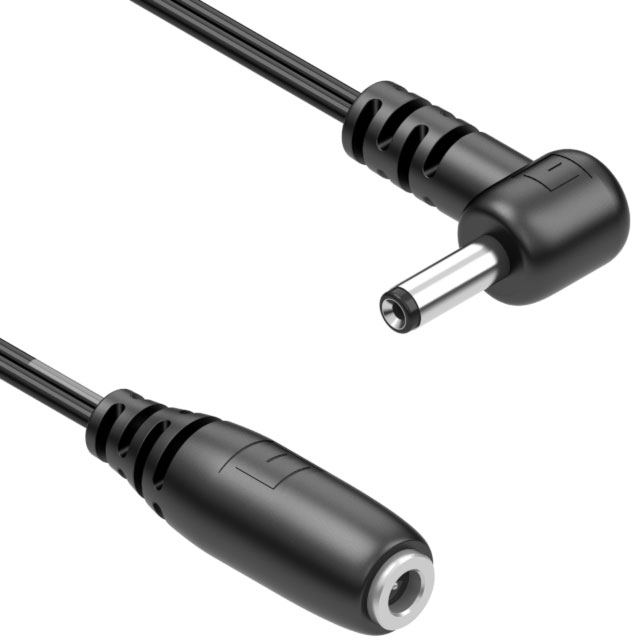 CBL ASSY 1.35MM JACK-PLG FLAT 6'